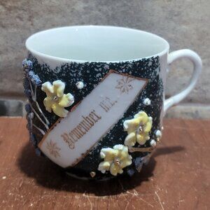 Victorian Style Remember Me Sentiment Cup Friendship Gift